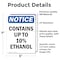 Signmission Contains Up To 10% Ethanol, 5 in W x Rectangle, Vinyl Decal OS-2PACK-NS-D-57-V-10806 - alternate 3